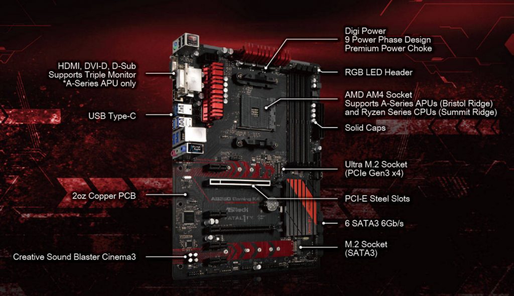 Asrock Fatal1ty AB350 Gaming K4