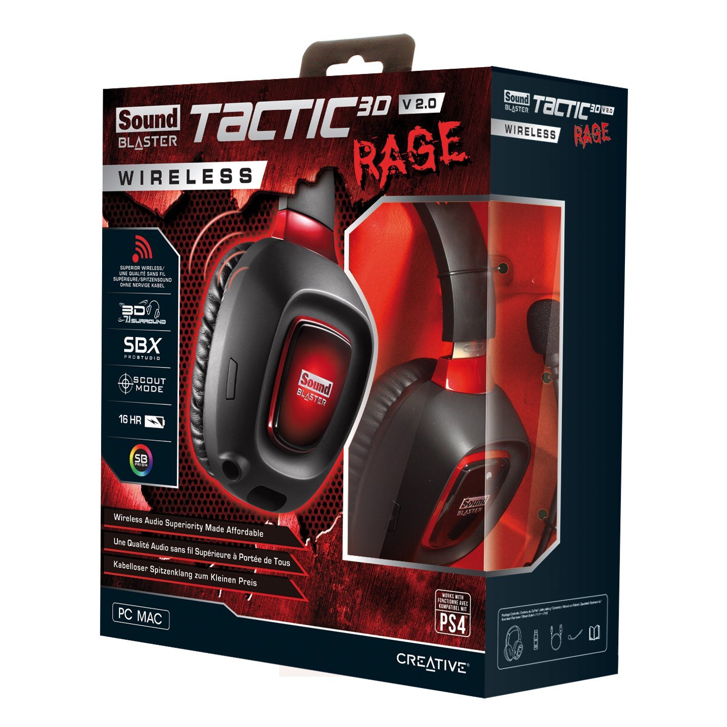 Creative Sound Blaster Tactic3d Rage Wireless v2.0, autonomía