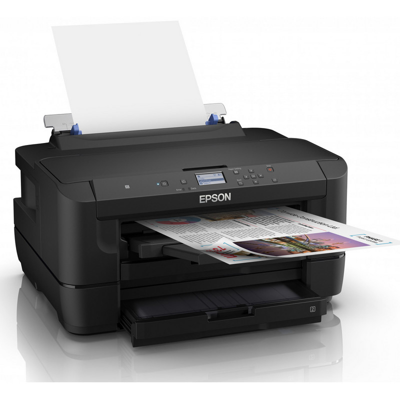 La Epson WorkForce WF-7210DTW es un modelo fiable y rápido, que ofrece impresión A3 a doble cara, con una velocidad de impresión de 18 páginas por minuto en blanco y negro, y 10 ppm en color. 