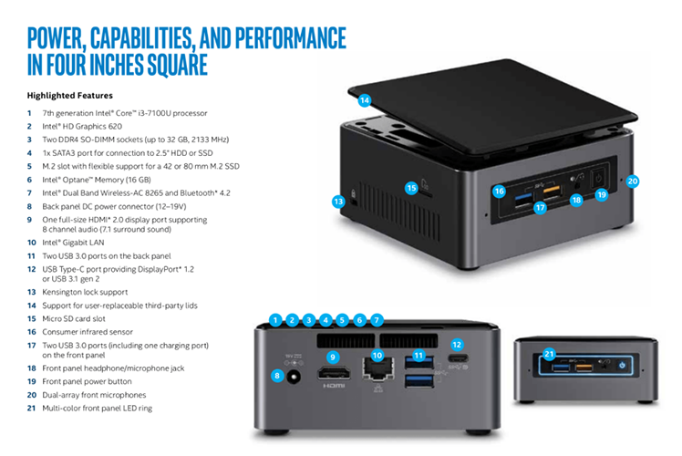 Intel NUC NUC7I3BNHX1