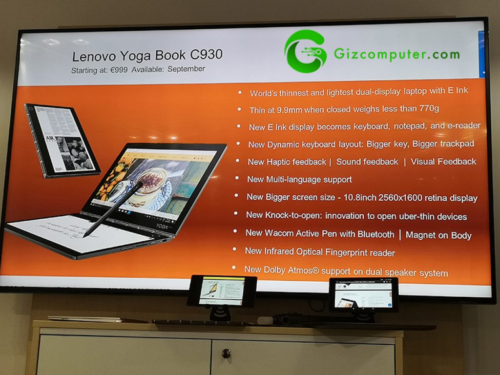 #IFA18: Lenovo Yoga Book C930