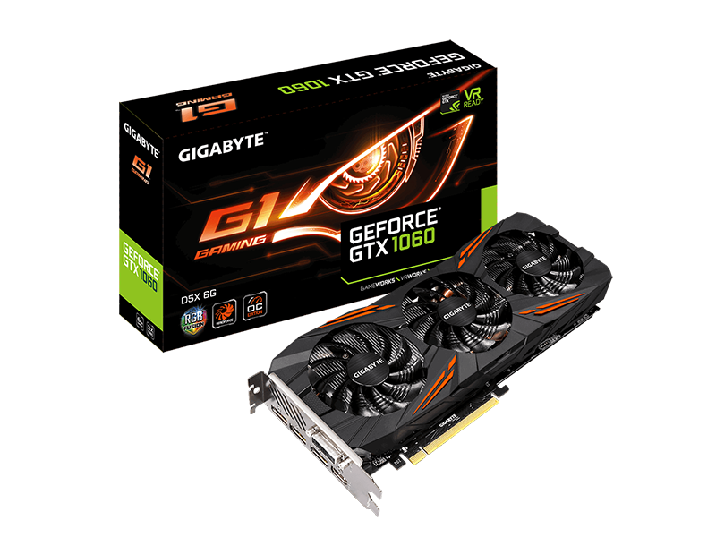 Gigabyte GeForce GTX 1060 G1 Gaming D5X 6G