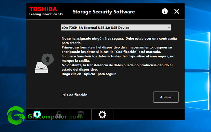 Toshiba Canvio Advance Storage Security Software