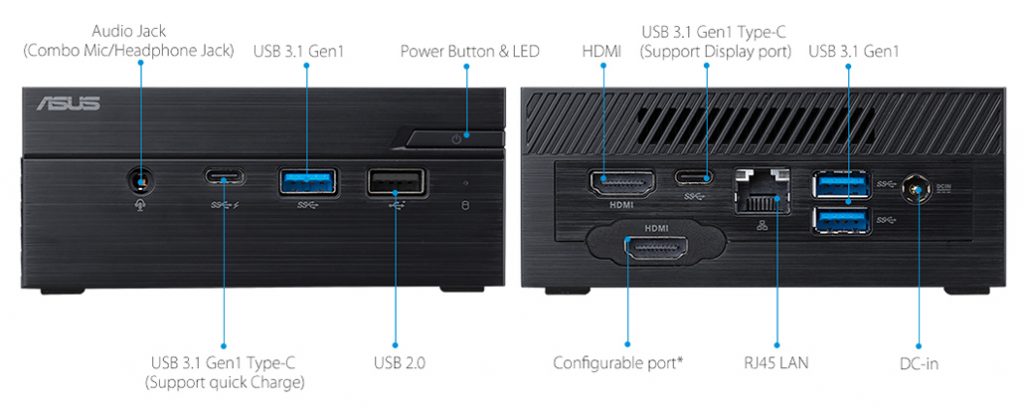 Asus PN60-B5080ZV, conexiones