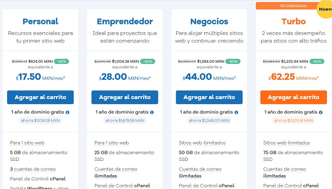 Hostgator México Planes