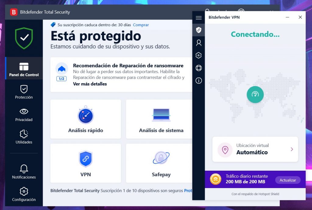 Bitdefender Total Security - VPN