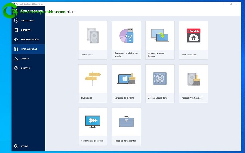 Funciones Acronis Cyber Protect Home Office 2021