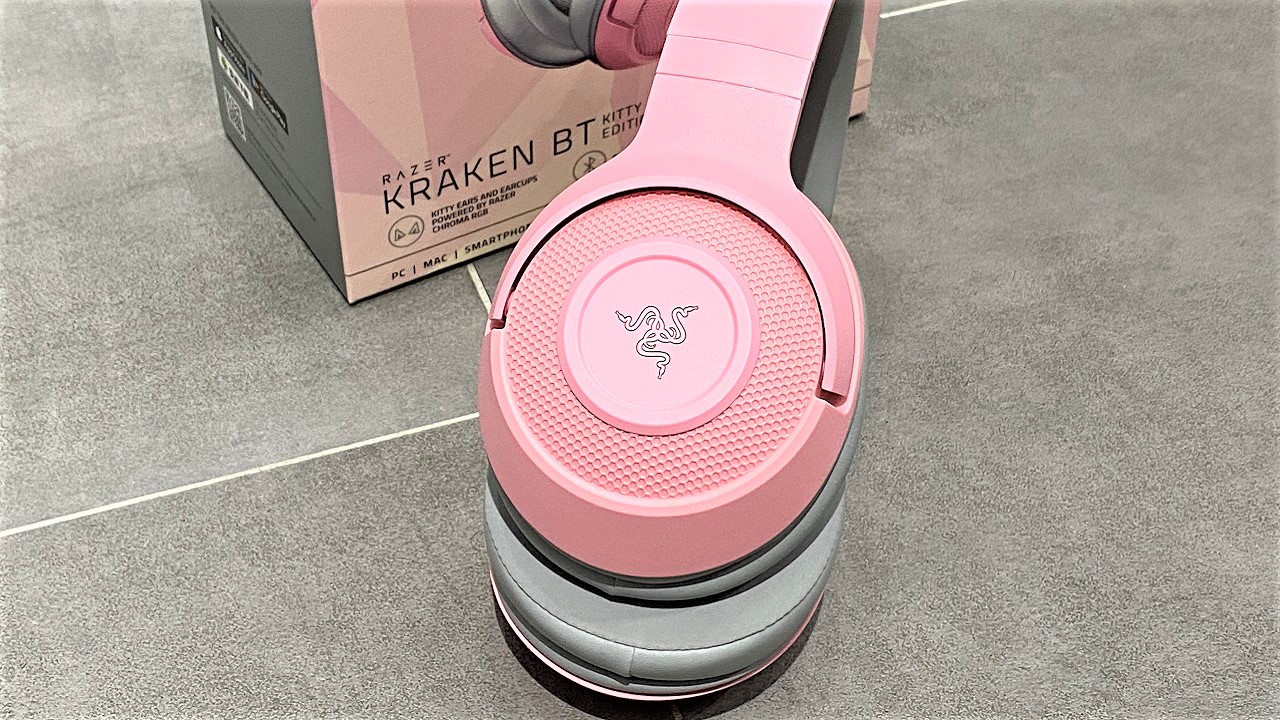 Kraken BT Kitty - Razer - Rosa/Gris - Auriculares Inalámbricos