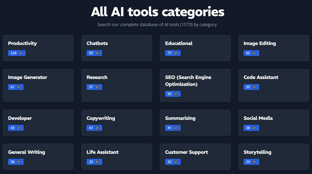 NaNAI Tools - Categorías