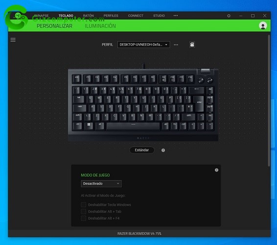 Razer BlackWidow V4 75% Synapse