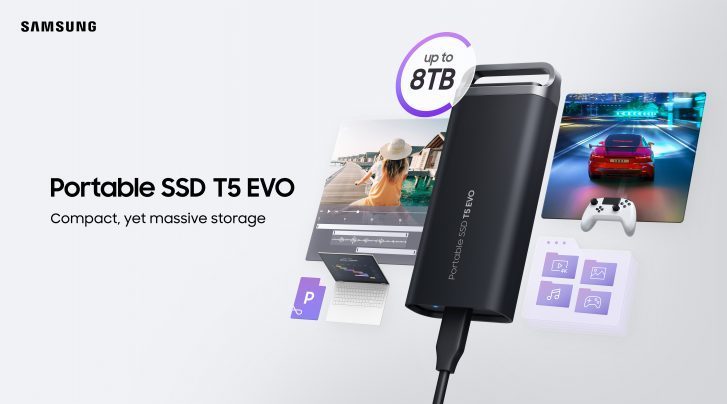 Samsung T5 EVO, una nueva unidad de estado sólido de hasta 8TB