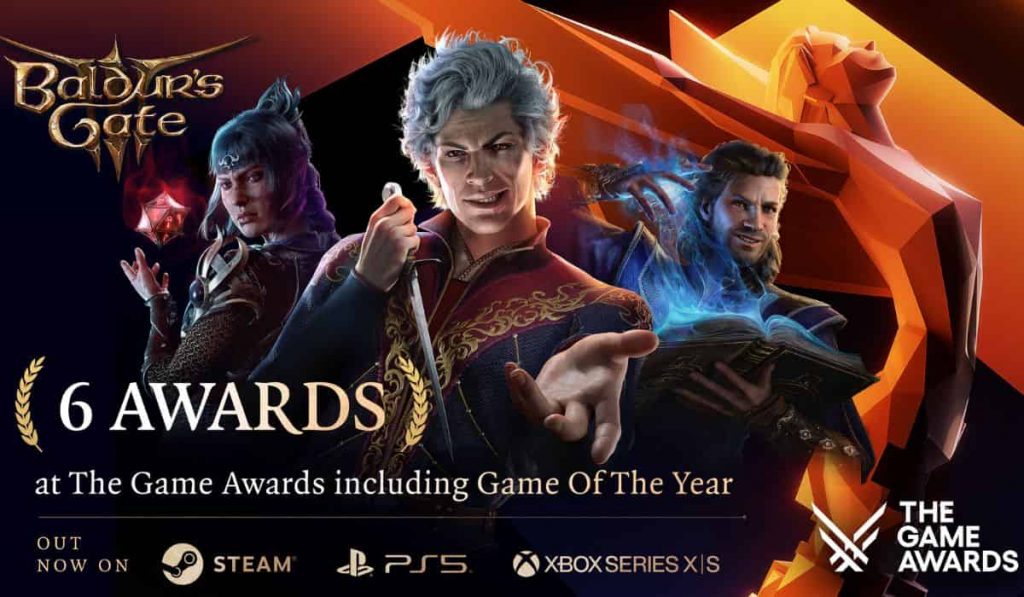 Baldur’s Gate gana el título de juego del año en The Game Awards 2023